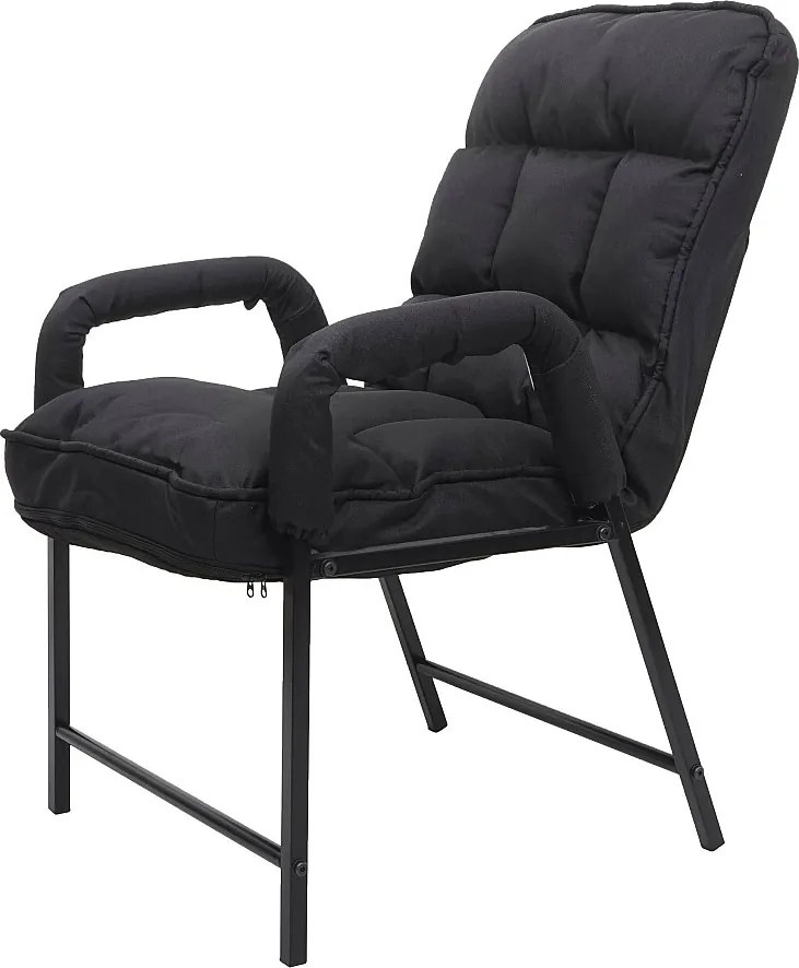 Krzesło do jadalni MCW-K40,  tkanina/tekstylia czarny