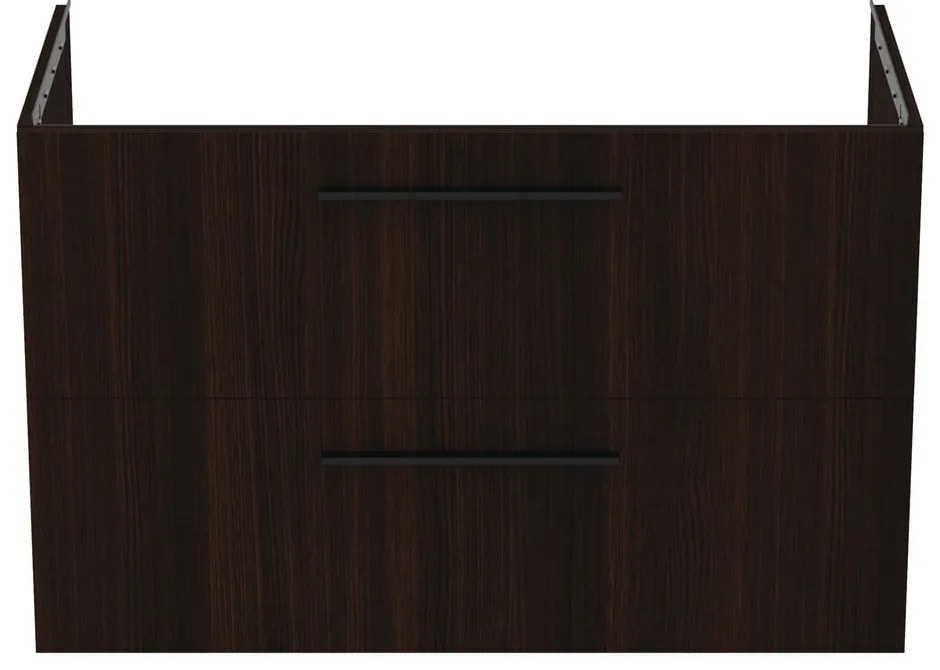Ciemnobrązowa wisząca szafka pod umywalkę w dekorze dębu 100x63 cm i.Life B – Ideal Standard