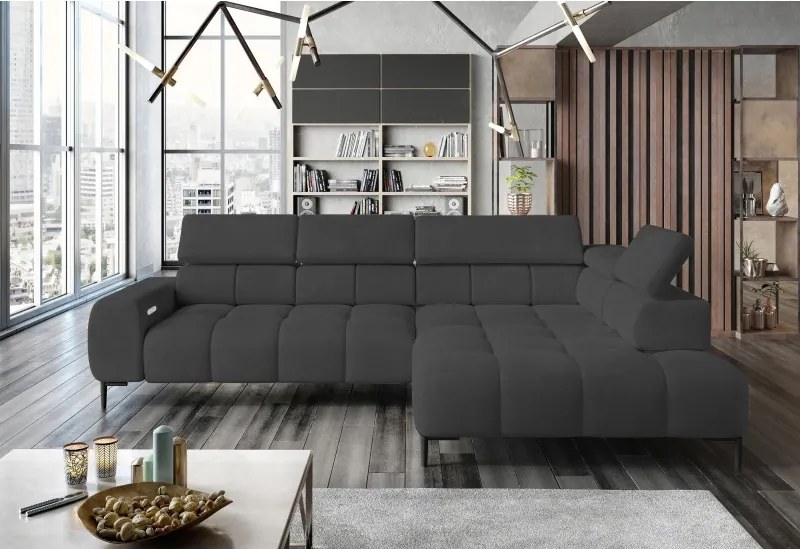 Narożnik PLAZA L z elektryczną regulacją siedziska WERSAL