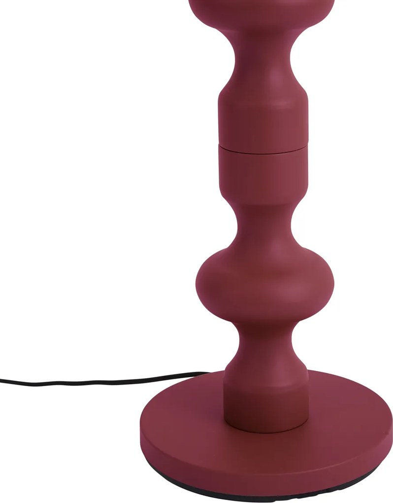 Lampa podłogowa retro śliwkowa z abażurem z tkaniny 160 cm - Captain