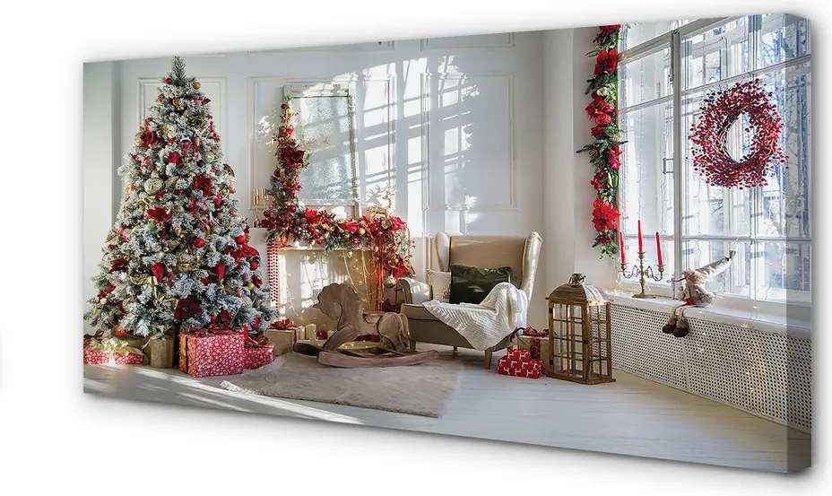 Obraz canvas na ścianę Choinka, Prezenty i Dekoracje
