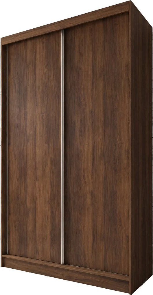 Szafa Przesuwna SOFIA 120 cm Szafa Dwudrzwiowa z Szufladami Orzech