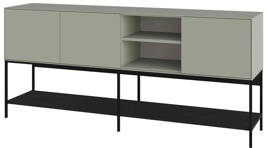 Zielono-czarna komoda 180x80x40 cm Amira – Marckeric