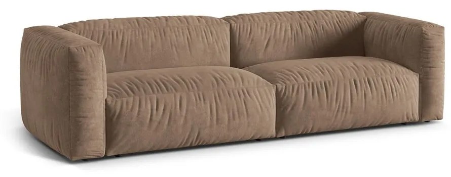 Jasnobrązowa sofa modułowa z materiału bouclé 240 cm Martina – Micadoni Home