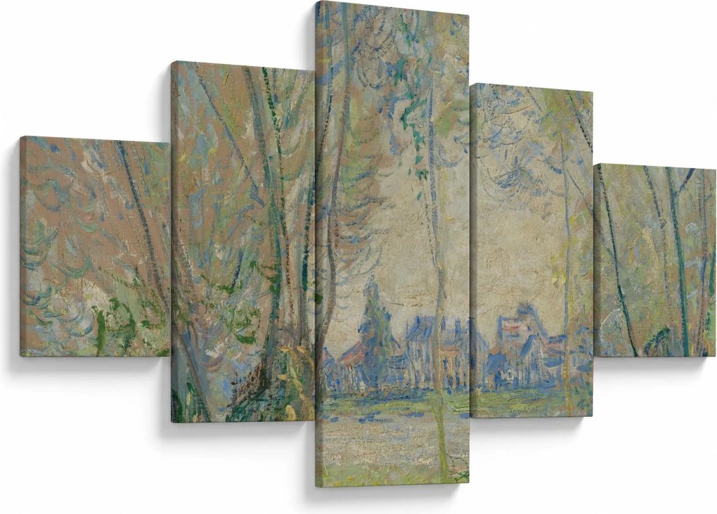 Obraz - Claude Monet, Woman Seated under the Willows, reprodukcje (125x70 cm)