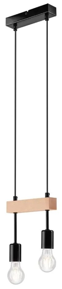 Lampa wisząca ORAZIO 2xE27/60W/230V na linkach