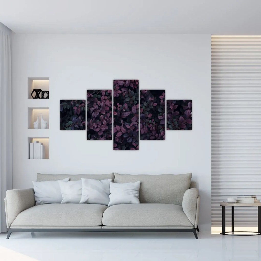 Obraz ciemnoczerwonych liści (125x70 cm)