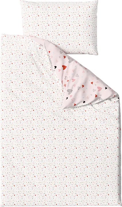 PrzytulneMieszkanie.pl PrzytulneMieszkanie.pl Pościel z kory do łóżeczka Renforcé LOVITA różowa Rozmiar pościeli: 45 x 65 cm | 90 x 140 cm