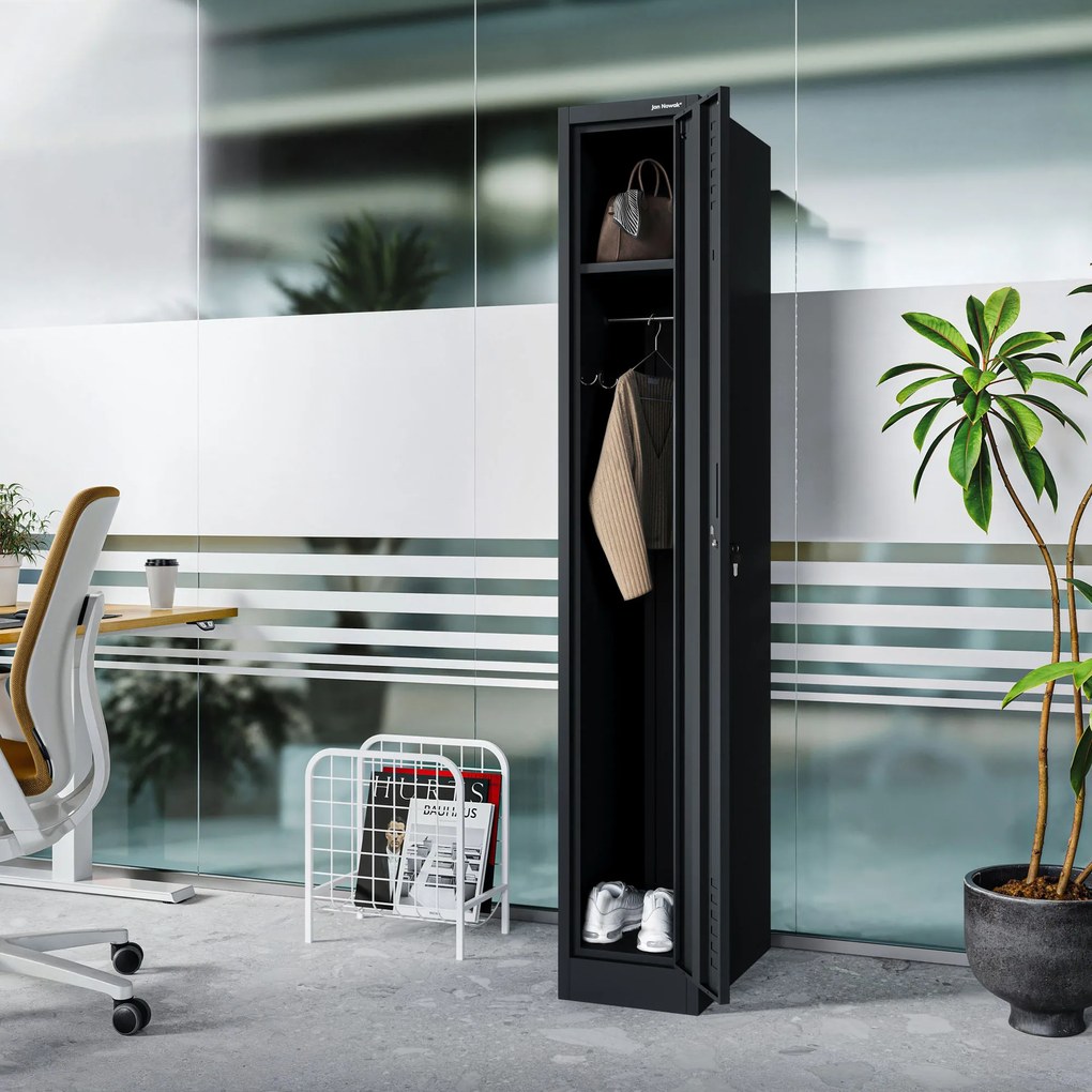 Szafka pracownicza metalowa antracytowa KACPER II 1 Plus 400 x 1800 x 500 mm