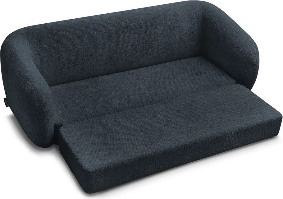 Ciemnoniebieska rozkładana sofa z tkaniny szenilowej 228 cm Neyo – Bobochic Paris
