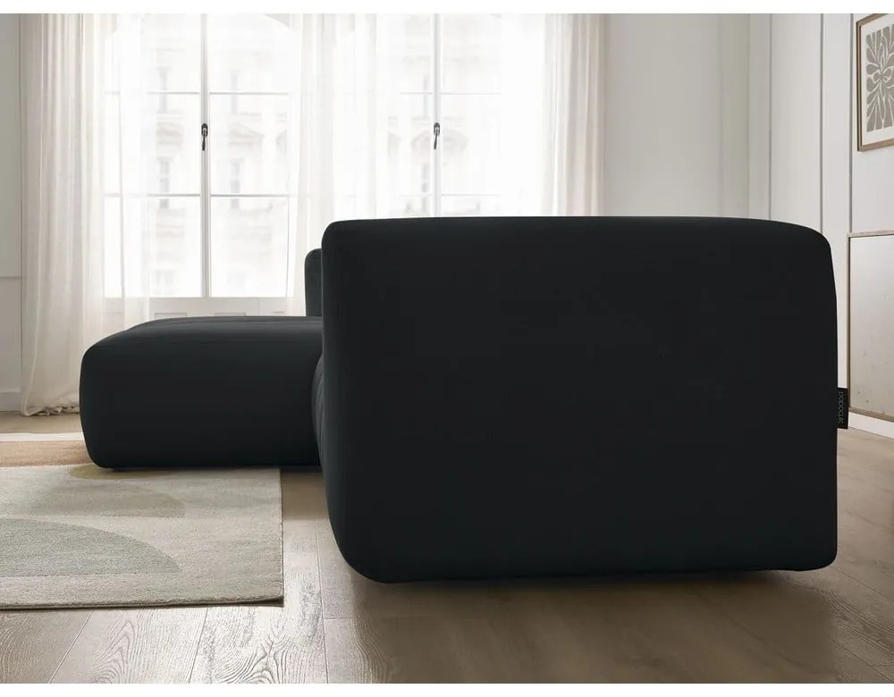 Czarny narożnik (lewostronny/z szezlongiem) Talia – Bobochic Paris