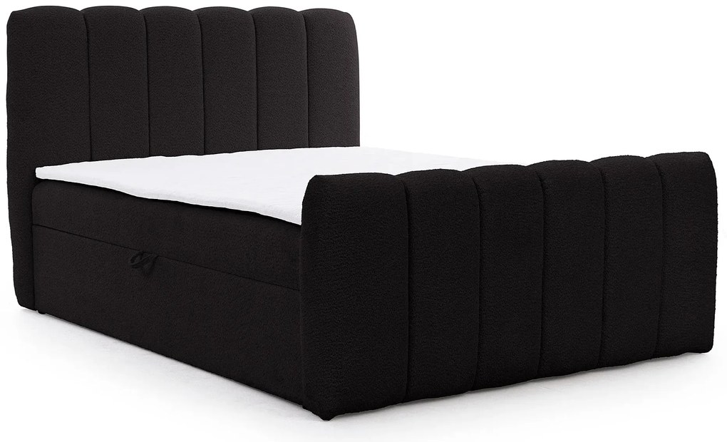 Czarne nowoczesne łóżko chmurka z pojemnikiem B7-M60