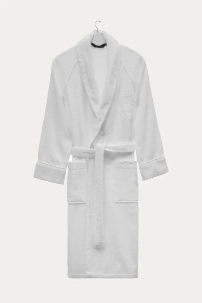 Modalowy unisex szlafrok DELUXE S Jasnoszary