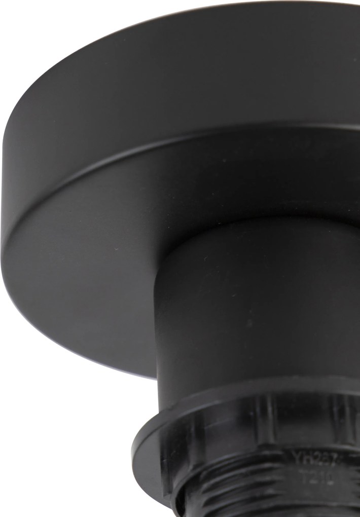 Lampa sufitowa z abażurem z bawełny czarna ze złotem 25 cm - Combi Black