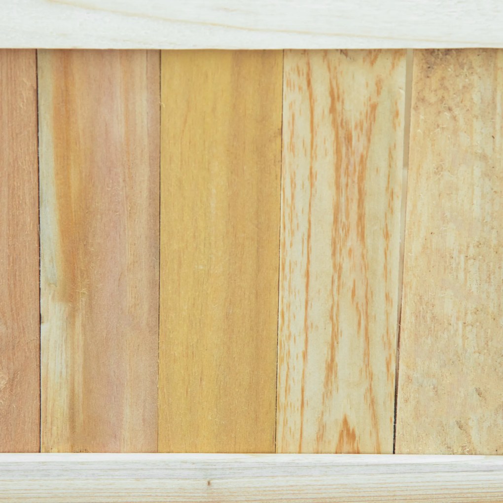 Outsunny składane łóżko podwyższone z drewna naturalnego idealne do uprawy kwiatów i warzyw w ogrodzie | Aosom PL