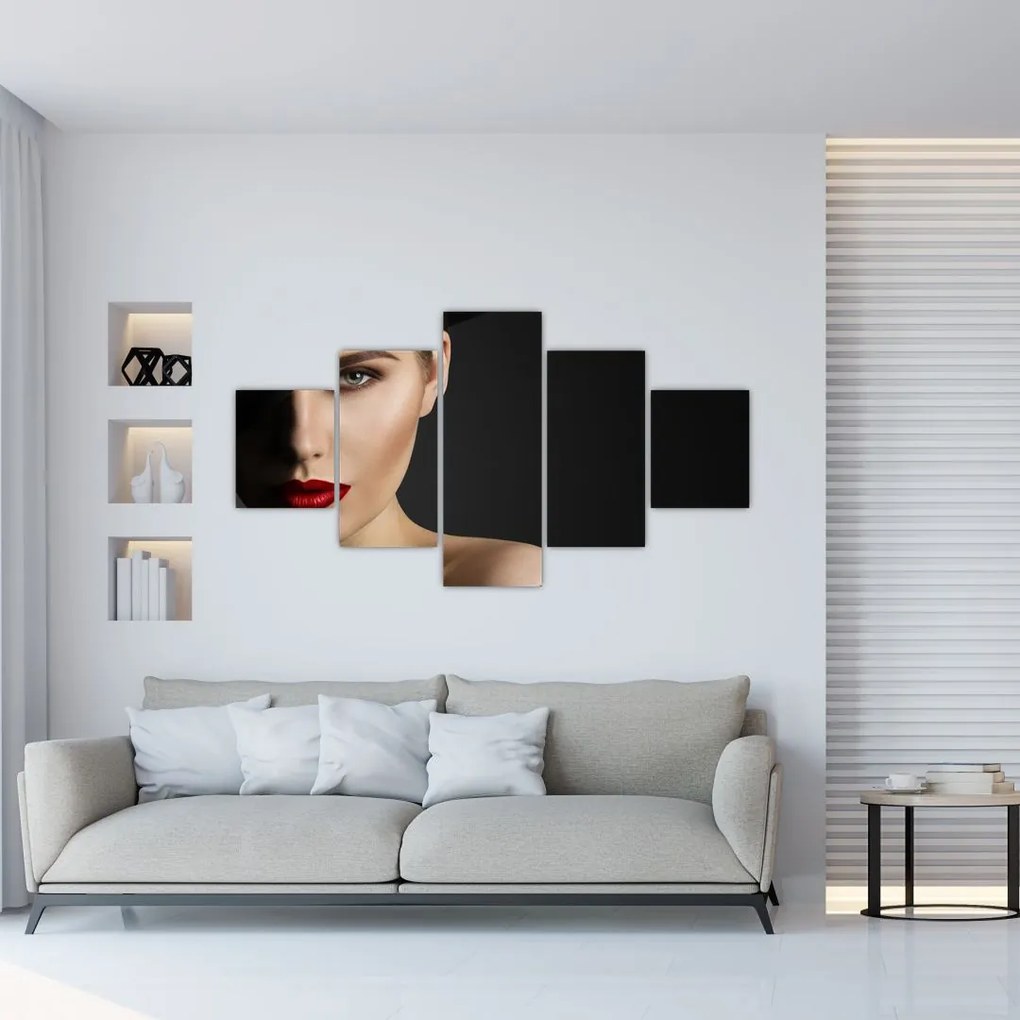 Obraz - Portret kobiety w kapeluszu (125x70 cm)
