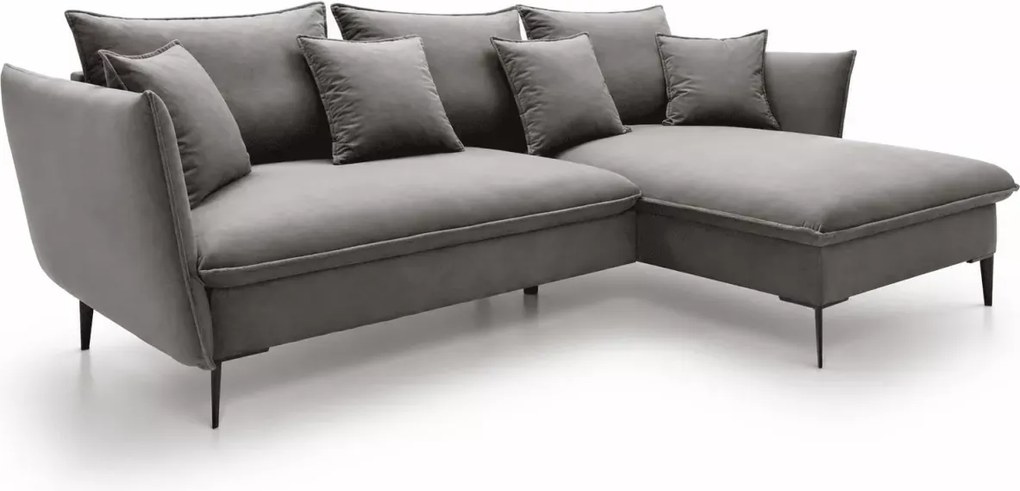 Narożnik Kaspian rozkładany z pojemnikiem na pościel funkcja spania 224x139 cm nowoczesny sofa rogowa