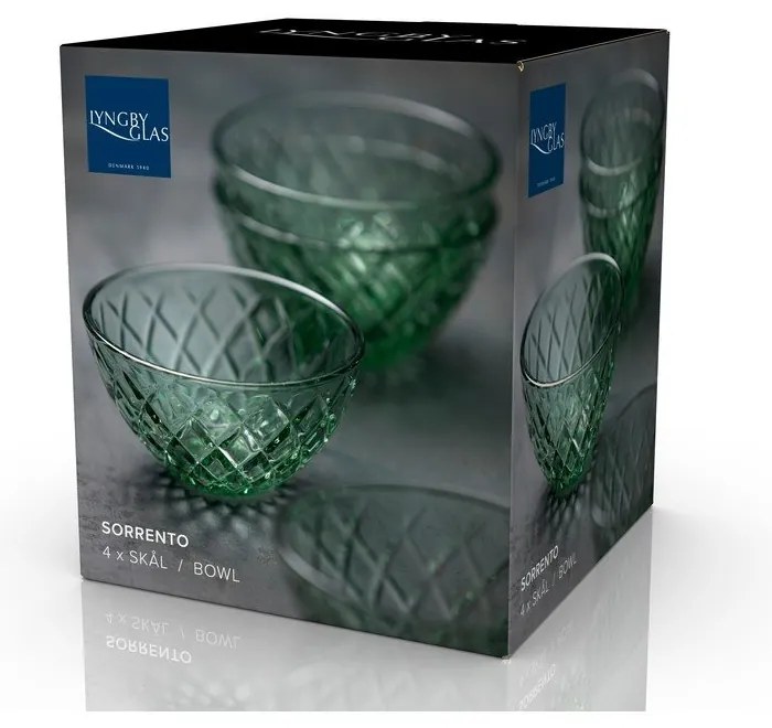 Zielone szklane miski zestaw 4 szt. 325 ml Sorrento – Lyngby Glas