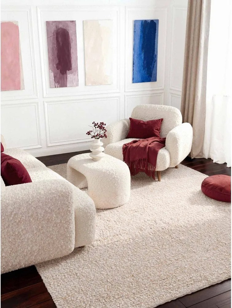 Kremowy dywan z materiału bouclé tkany ręcznie 160x230 cm Notting Hill Portobello – Ted Baker
