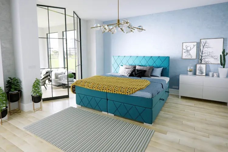 Podwójne łóżko hotelowe Ahus 200x200 - 32 kolory