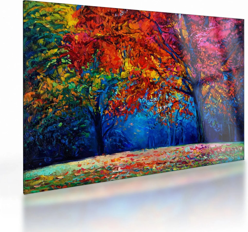 Obraz na szkle - namalowana natura (70x50 cm)