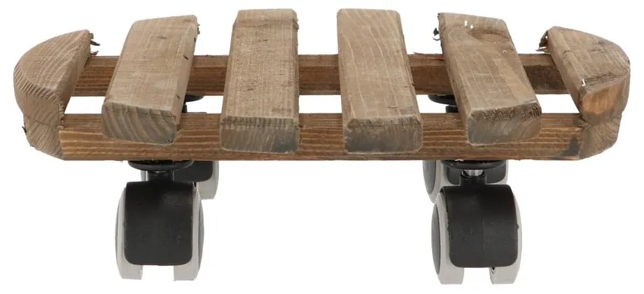 Drewniany kwietnik na kółkach ø 29 cm (wysokość 8 cm) Indoor – Esschert Design