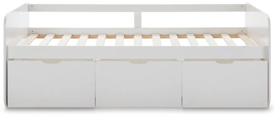 Białe łóżko dziecięce ze schowkiem 90x190 cm Abbott – Marckeric
