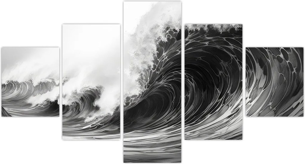 Obraz - Malowanie fal (125x70 cm)