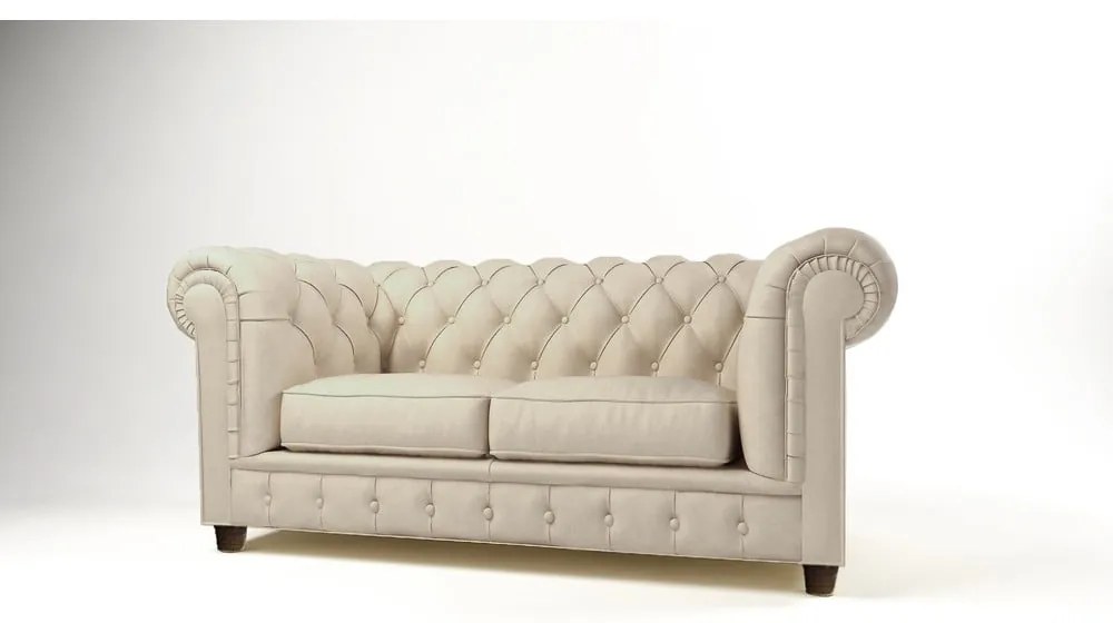 Kremowa aksamitna sofa 184 cm Cambridge – Ropez