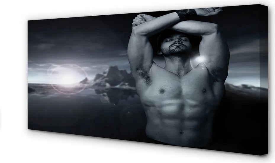 Zdjęcie na płótnie Mężczyzna w Górach