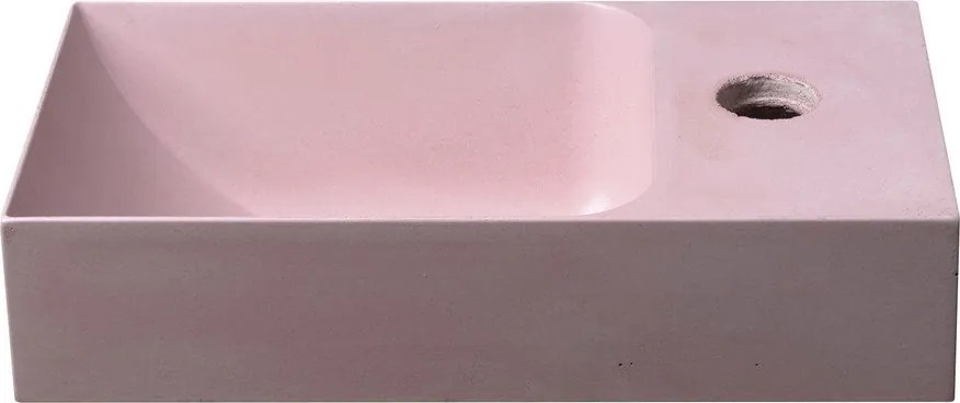 Różowa betonowa umywalka 31x17 cm Piccolino – Sapho