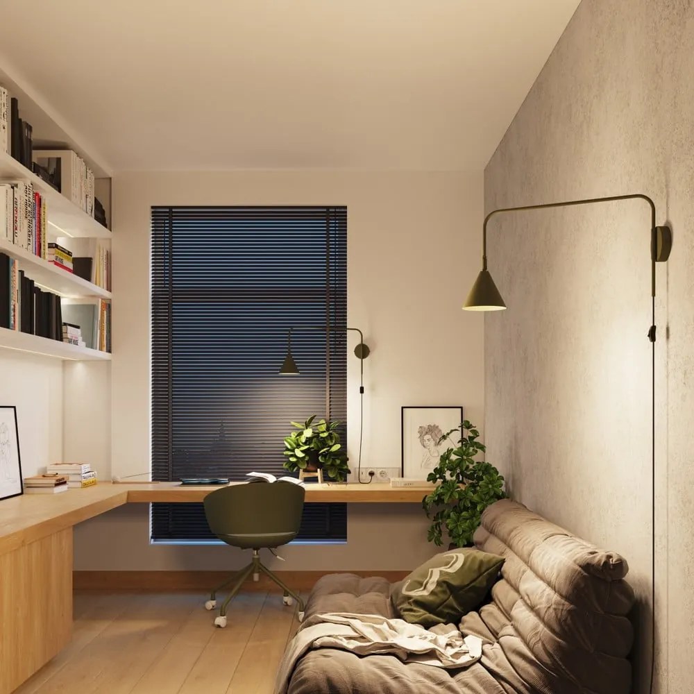 Zielony kinkiet do kontaktu Zylo – Sollux