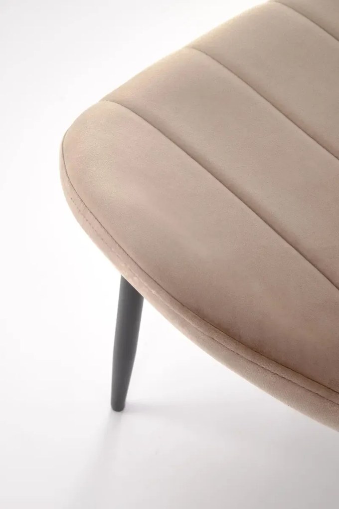 Krzesło tapicerowane K538 VELVET beżowe HALMAR
