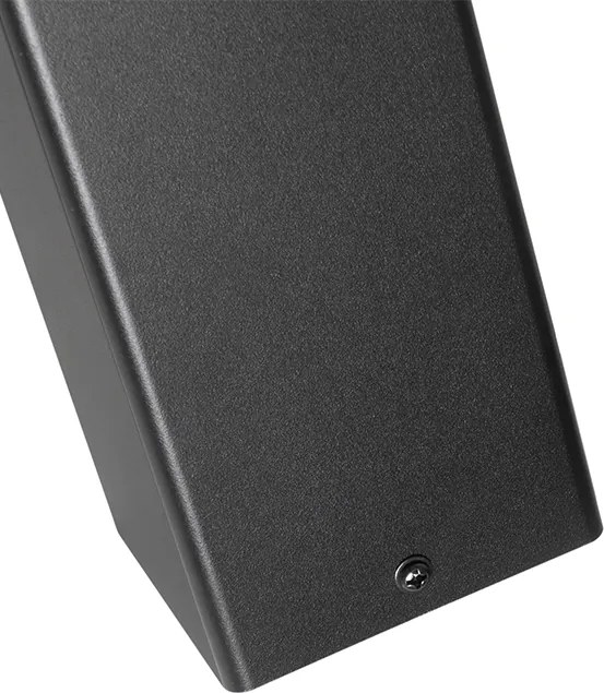 Stojąca lampa zewnętrzna czarna 70 cm IP44 z dymionym szkłem - Denmark