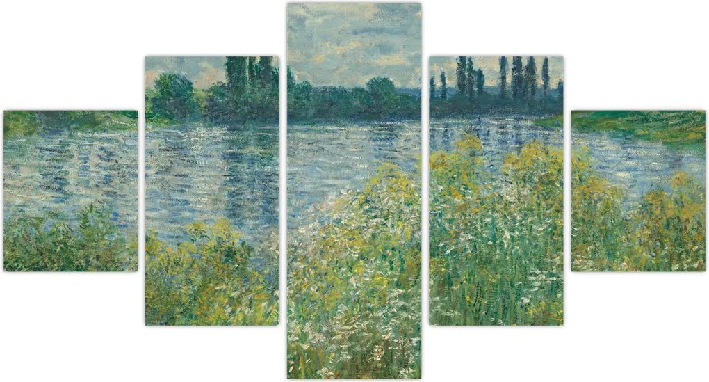 Obraz - Claude Monet, Banks of the Seine, reprodukcje (125x70 cm)