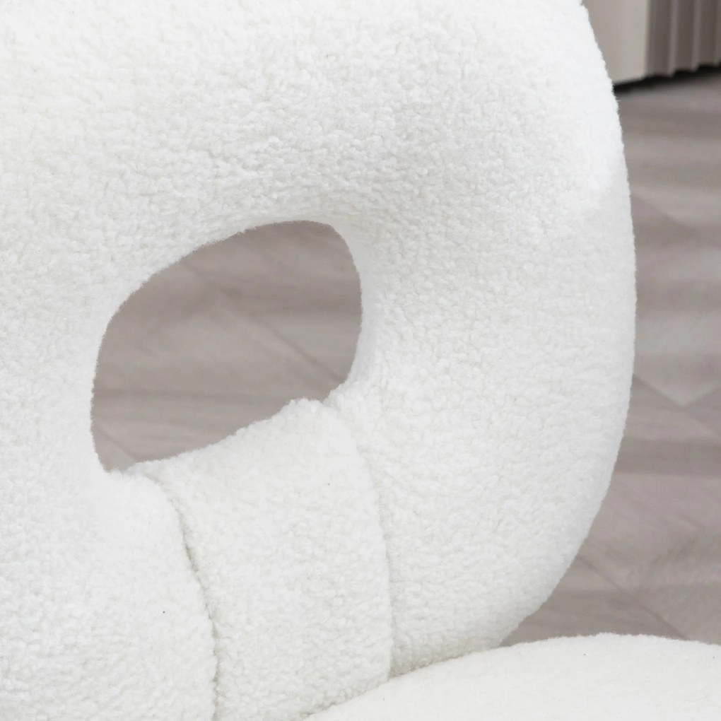 HOMCOM Fotel biurowy regulowany ergonomiczny obrotowy biały elegancki design | Aosom PL