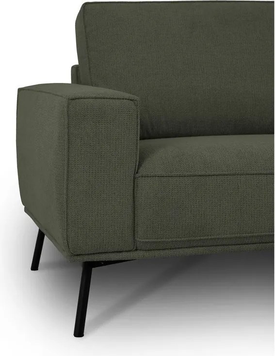 Ciemnozielony narożnik z tkaniny szenilowej (prawostronny/w kształcie litery L) Amsterdam – Scandic