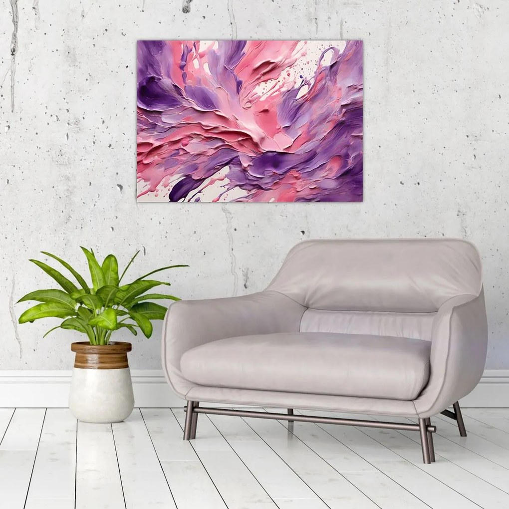 Obraz na szkle - Romantyczna abstrakcja (70x50 cm)