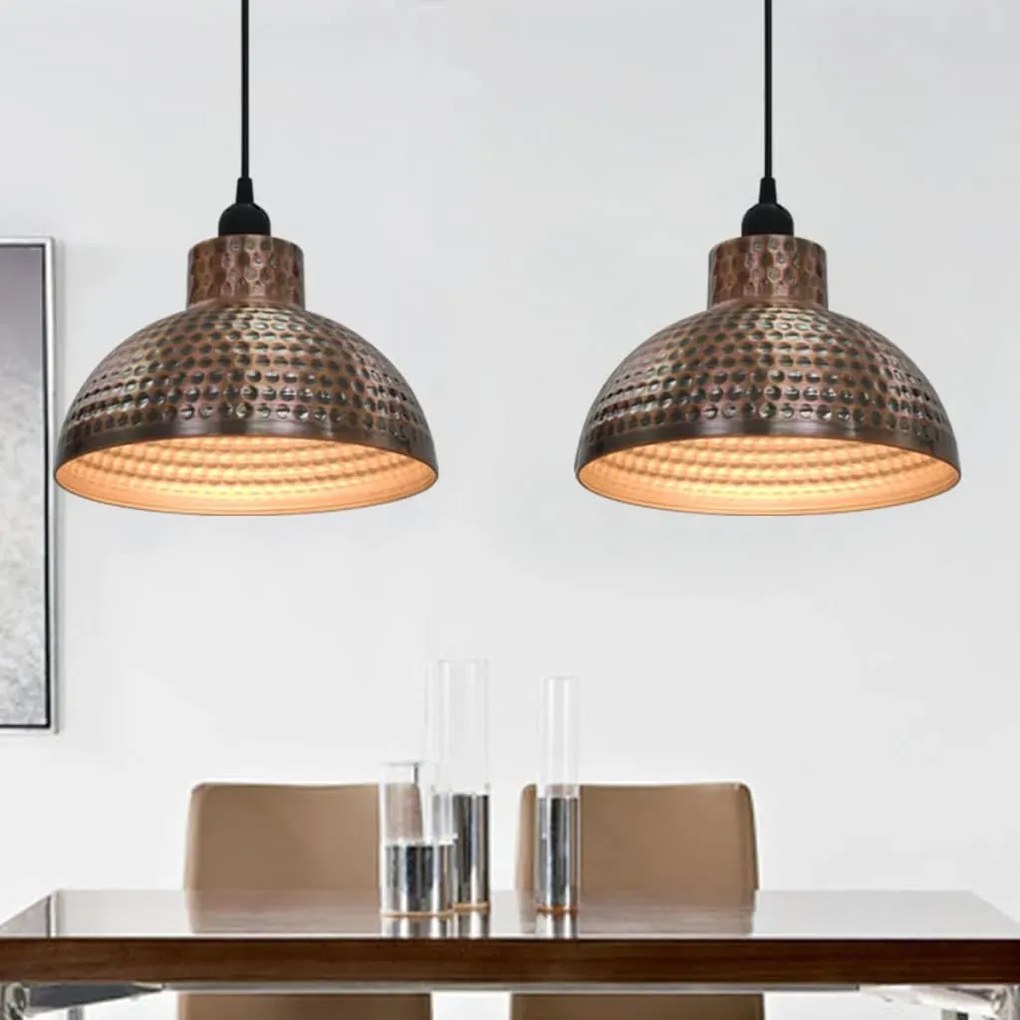 Komplet dwóch metalowych lamp wiszących - EX16 F8-E62