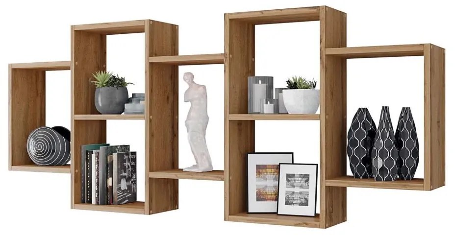 Półka ścienna TRIO 65x161 cm dąb wotan