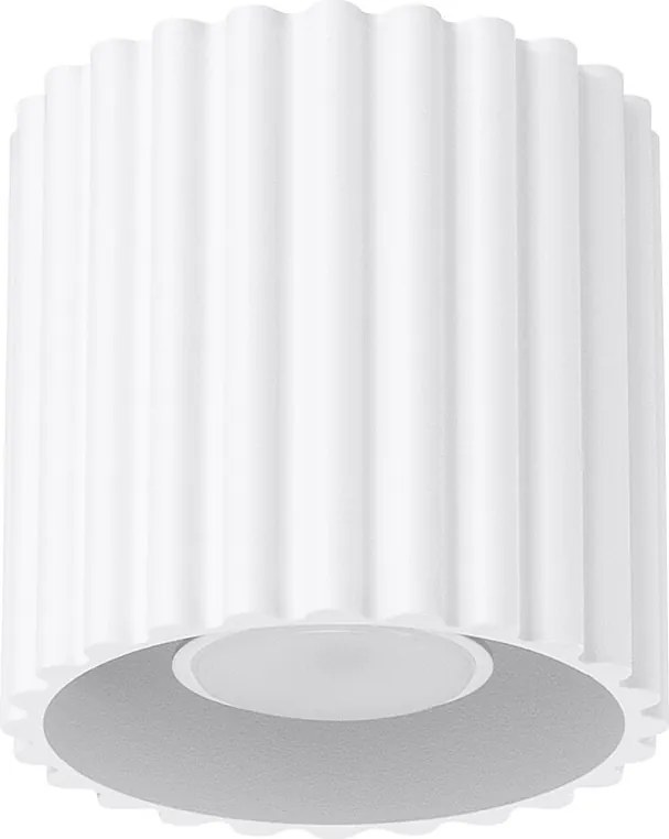 Lampa Sufitowa Minimalistyczny Aura, Aluminium - 1 Źródło - L.10 X H.10 Cm - Biały
