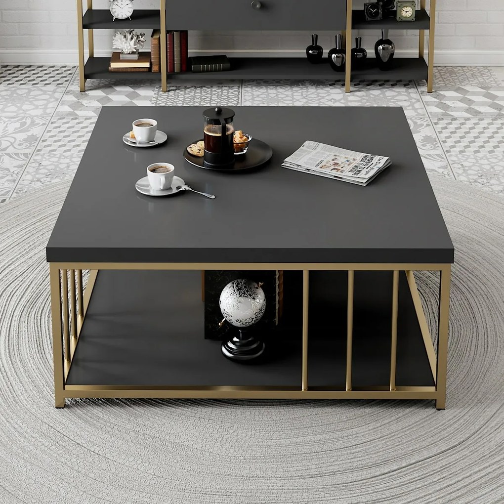 Stolik konferencyjny Zenn Anthracite and Gold