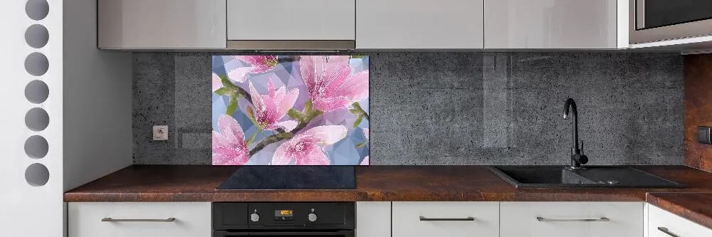 Panel do kuchni Różowa magnolia