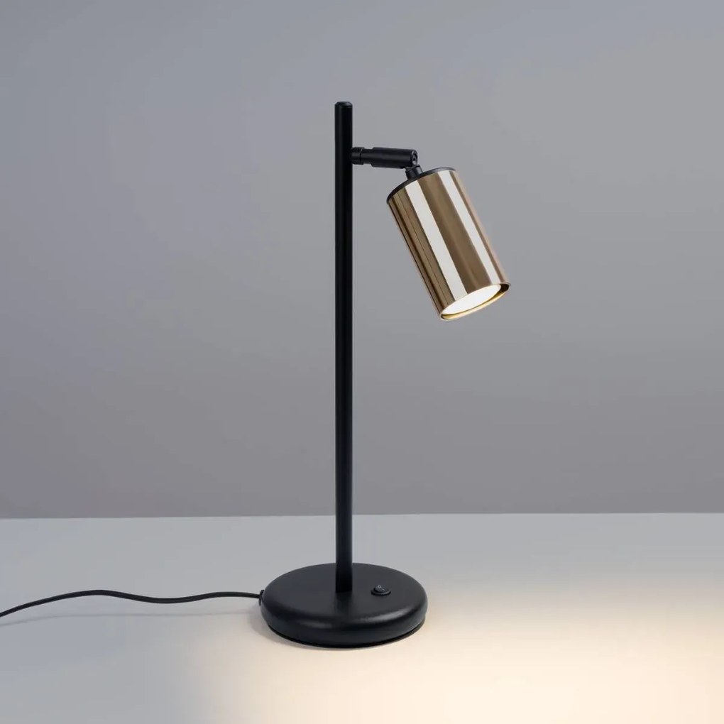Lampa biurkowa WINX czarna/złoty SOLLUX LIGHTING