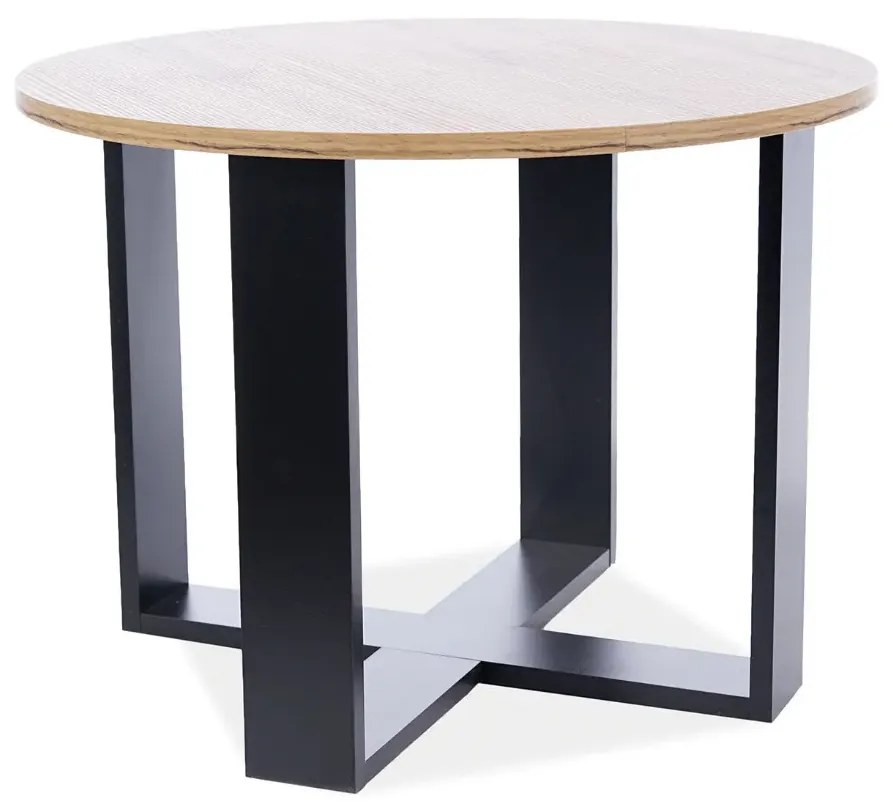 Ława EGOA 65x65 dąb wotan/czarny SIGNAL
