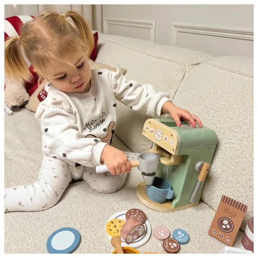 Woopie green drewniany ekspres do kawy 25 el cukiernia barista