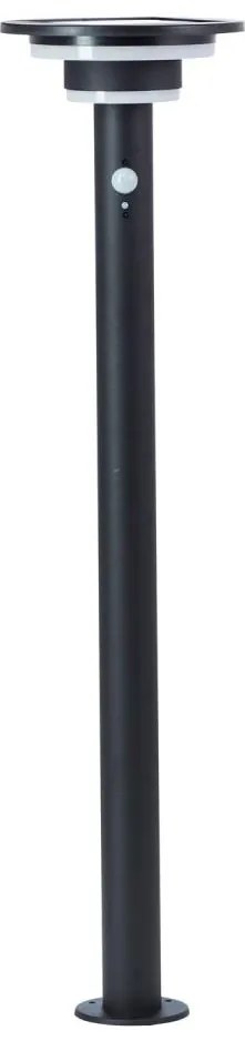 Brilliant - LED Lampa solarna z czujnikiem GARVINA LED/3W/3,7V 85 cm IP44 czarny