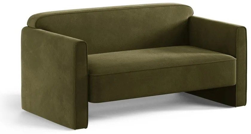 Zielona aksamitna sofa 140 cm Abby – Micadoni