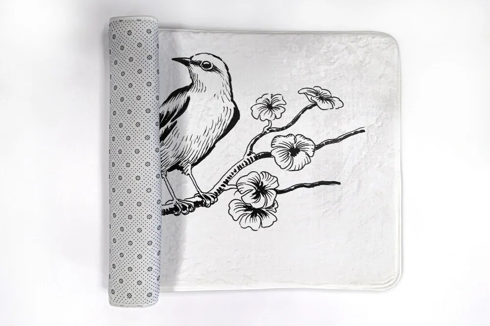 Dywanik do łazienki Dywanik do łazienki Ptak na drzewie