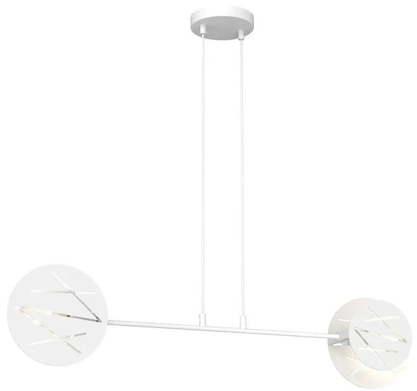 Biała metalowa lampa wisząca - D151 T9-A52